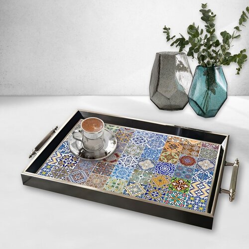 Aberto Design Poslužavnik TPG9894 50 x 29 x 3.5 cm, Šareni Cene