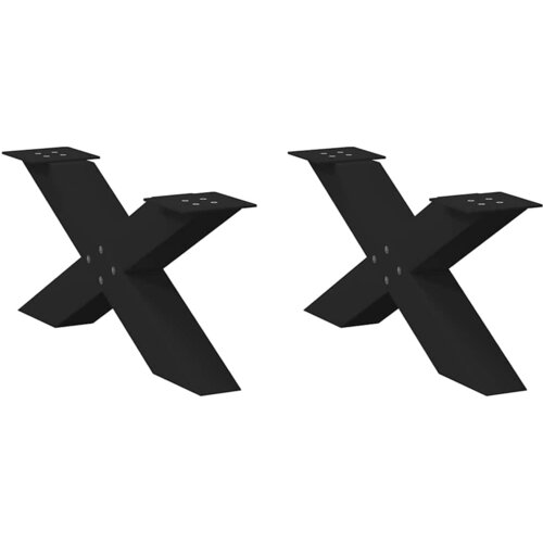 vidaXL Noge za stolić u obliku slova X 2 kom crne 70x(30-31) cm čelik Cijene