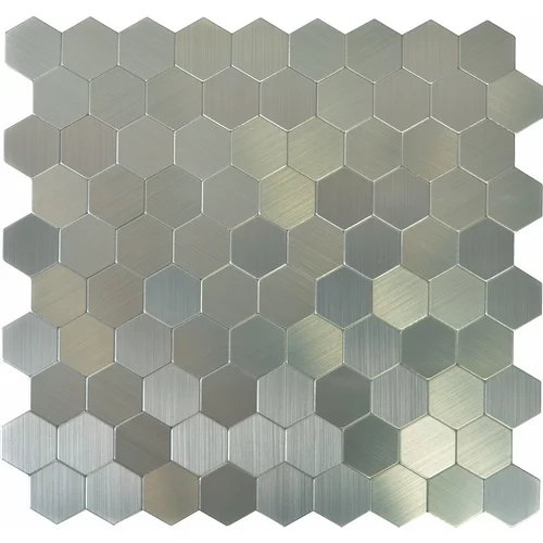 x samoljepljiva mozaik pločica hexagon sam 4MMHX (28 29 cm, metal, srebrne boje)