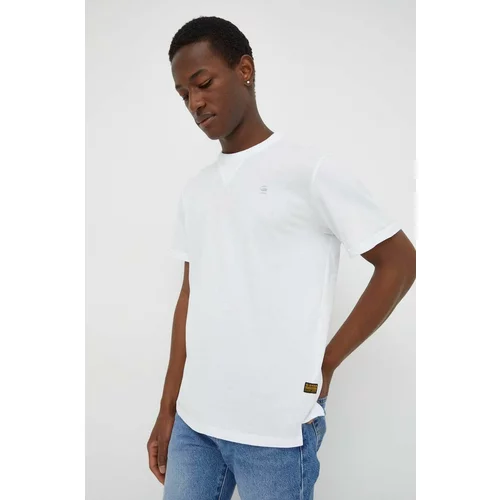 G-star Raw Bombažna kratka majica moški, bela barva