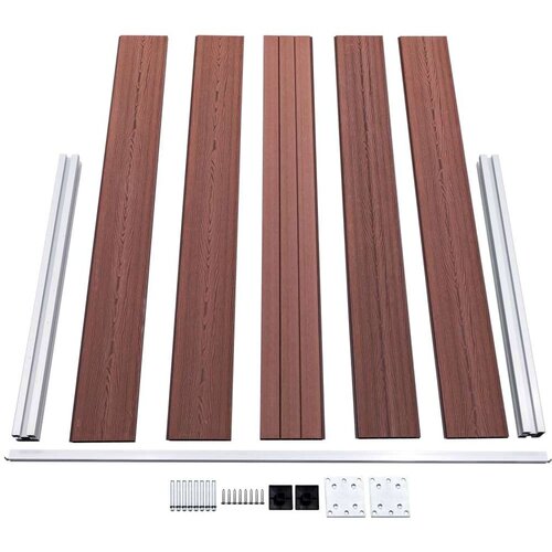 VidaXL Vrtna ograja WPC 526x106 cm rjava Slike