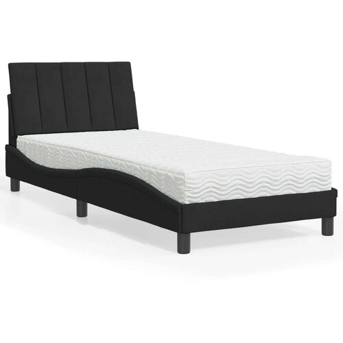 Krevet s madracem crni 80 x 200 cm baršunasti Cijene