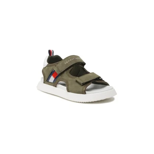 Tommy Hilfiger Sandali Flag Velcro Sandal T3B2-32906-1355 M Khaki