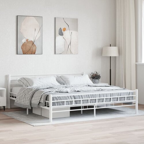 Furnova Posteljni okvir bel kovinski 180x200 cm, (21931705) Slike