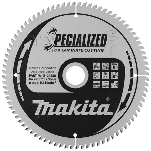 Makita TCT žagin list Specialized 250mm B-29480