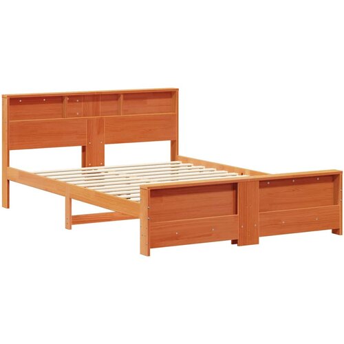 vidaXL konstrukcija postelje vo&scaron;čeno rjava 140 x 200 cm trdna borovina, (5000069782) Cene