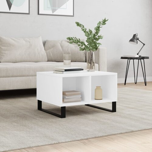  Stolić za kavu sjajni bijeli 60x50x36,5 cm konstruirano drvo Cijene