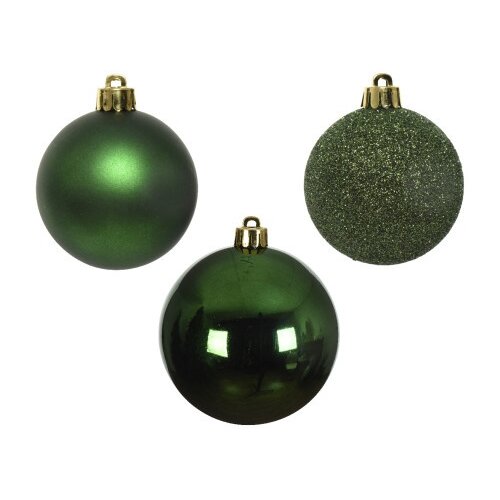  Novogodišnja dekoracija - hanging bauble set mix 10pcs 6cm 020215 - pine green - kmg ( 044426 ) Cene