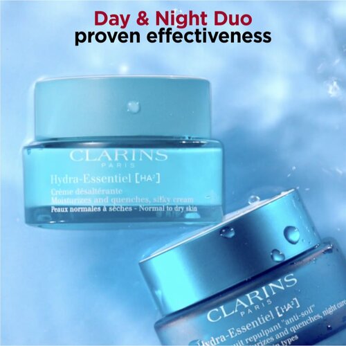 Clarins Hydra-Essentiel [HA&amp;sup2;] Silky Cream dnevna hidratantna krema za učvr&amp;scaron;ćivanje s hijaluronskom kiselinom 50 ml Slike