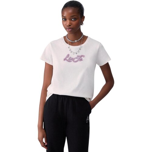 Liu Jo Majice s kratkimi rokavi BASIC T-SHIRT TF6283 JS923 Bela Slike