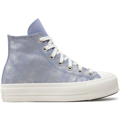 Converse CHUCK TAYLOR ALL STAR LIFT PLATFORM SUEDE SHIMMER Plava Slike