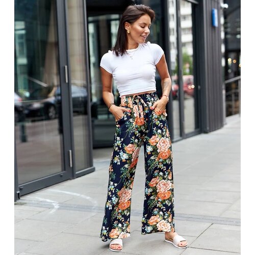 UR/CEO Navy wide floral pants Cosimo Cijene