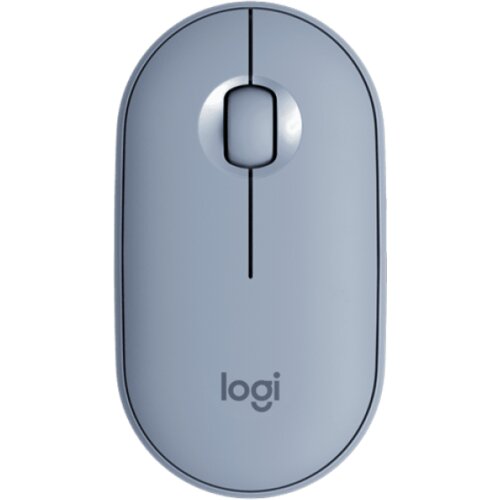 Logitech PEBBLE M350 brezžična Bluetooth optična modro siva mi&amp;scaron;ka Slike