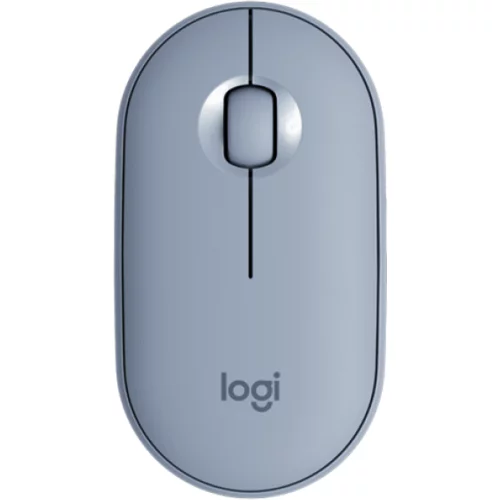 Logitech PEBBLE M350 brezžična Bluetooth optična modro siva miška