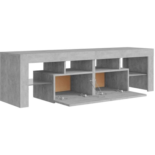 VidaXL TV ormarić s LED svjetlima siva boje betona 140x36,5x40 cm Slike