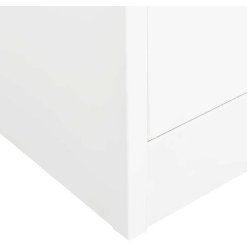 VidaXL Garderobna omara bela 80x50x180 cm jeklo Slike