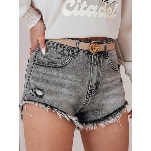 DStreet Spodenki damskie jeansowe SHORT LIFE szare Cene