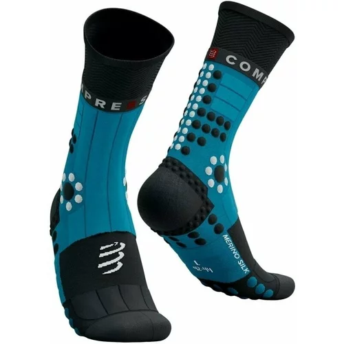 Compressport Pro Racing Socks Winter Trail Mosaic Blue/Black T4 Čarape za trčanje