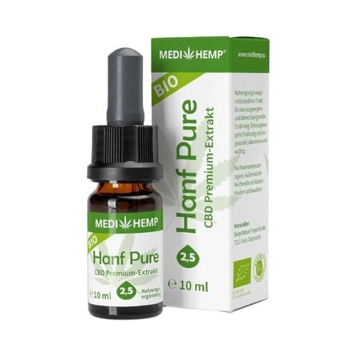 MEDIHEMP Organic Hemp Pure 2,5% - 10 ml Slike