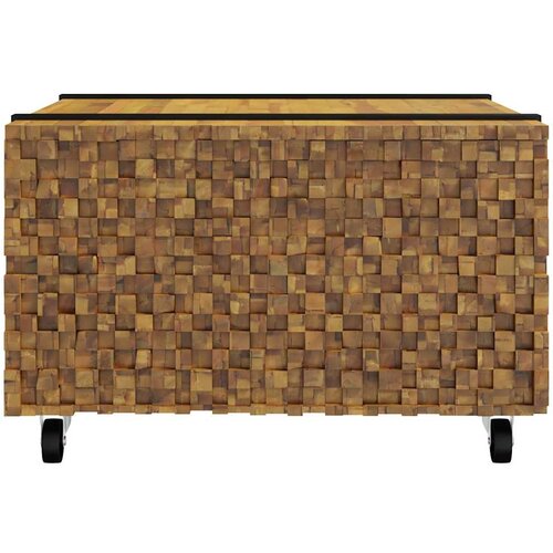  Kava Stol Smeđa 60 x 60 x 38 cm Čvrsto teak drvo Slike