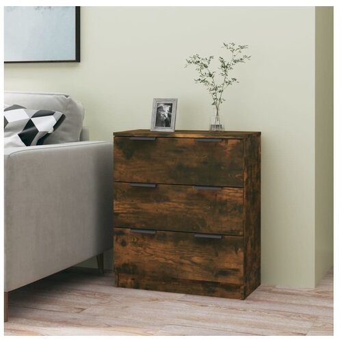  Komoda dimljeni hrast 60x30x70 cm konstruiran les Cene