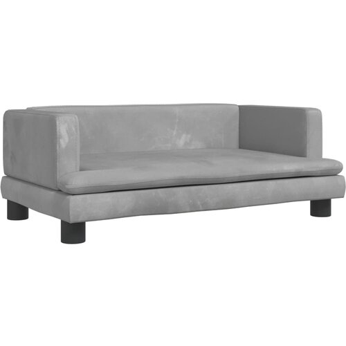 Maison Chic Otroški kavč - Otroški divan - Otroški sedež svetlo siv 80x45x30 cm žamet, (21729562) Cene