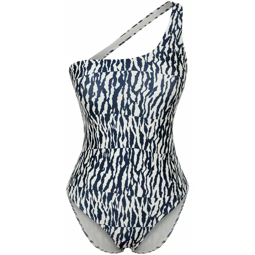 Trendyol Animal Print One-Shoulder Swimsuit