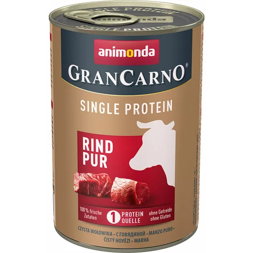 Animonda GranCarno Adult Single Protein 24 x 400 g - Čista govedina