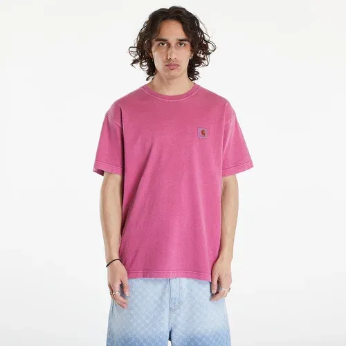 Carhartt WIP Nelson Short Sleeve T-Shirt UNISEX Magenta Garment Dyed