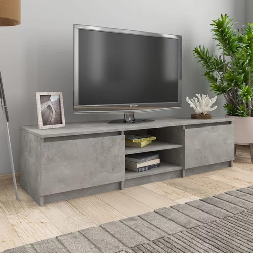 TV ormarić od iverice siva boja betona 140 x 40 x 35,5 cm