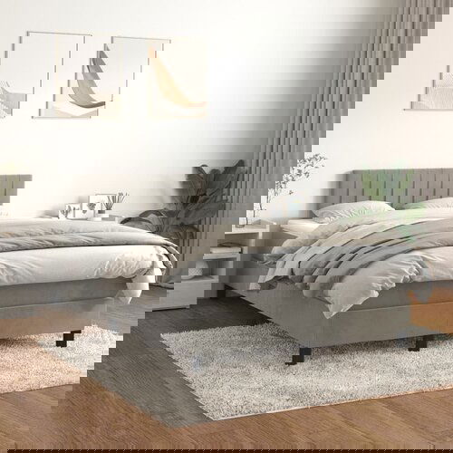 The Living Store Box spring postelja z vzmetnico svetlo siva 120x200 cm žamet - Box Spring Postelja, (21492268) Slike