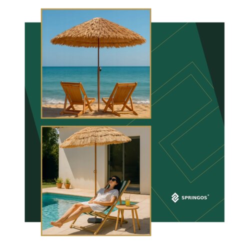  Suncobran za plažu 160 cm nijanse smeđe Slike