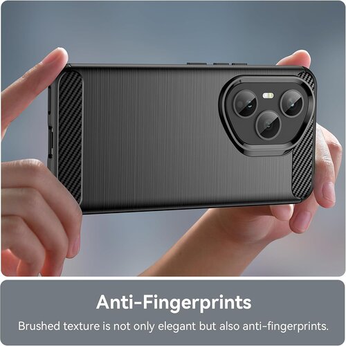 Techsuit Carbon Silicone maska za Honor 400 Pro &amp;ndash; crna Slike
