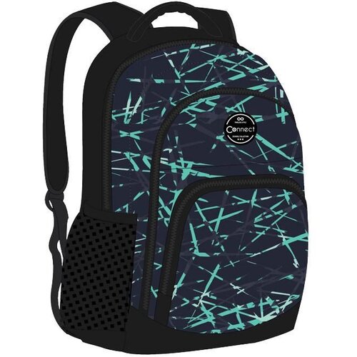 Connect Ranac đački Monochrome Mesh Brave 39211 crno-zeleni Slike