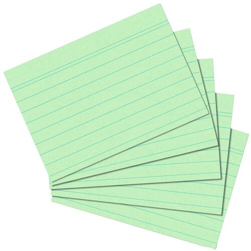 Herlitz Kartica A6, diktando, set 100/1, 170 gramski papir, zelene Slike