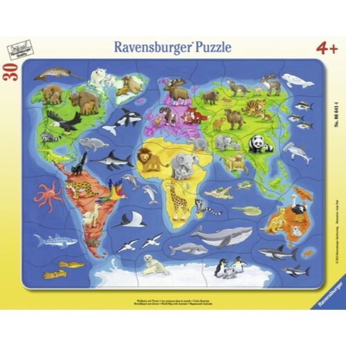 Ravensburger puzzle (slagalice)- Mapa sveta sa životinjama Cene