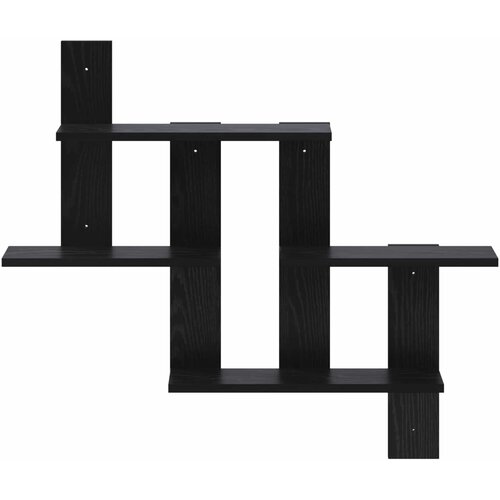  Polica na zidu Crni hrast 85 x 13,5 x 73,5 cm Konstruirano drvo Slike
