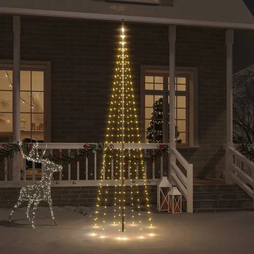 vidaXL Božićno drvce na stijegu 310 LED žarulja tople bijele 300 cm