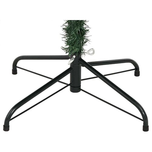 VidaXL Umjetna jelka s pantenom i pahuljicama Zelena i bijela 150 cm Slike