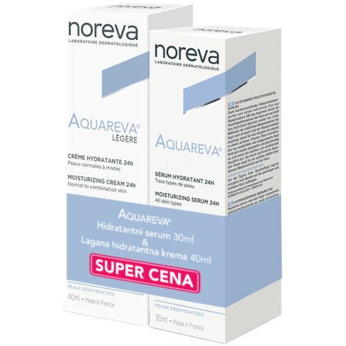 Noreva Aquareva Hidratantni serum, 30 ml + Lagana hidratantna krema, 40 ml PROMO Slike