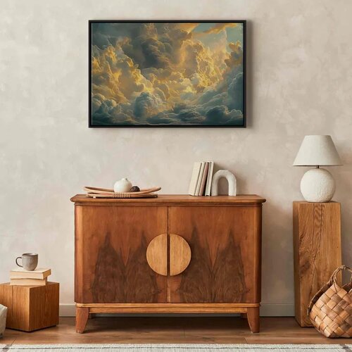  Slika - Last Breath of the Day: Clouds Illuminated by Evening Glow 60x40 Cene