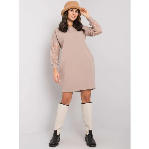 RUE PARIS Dress-RV-SK-7345.73-dark beige