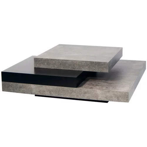 TemaHome Kavna mizica v betonskem dekorju s črnimi detajli Slate
