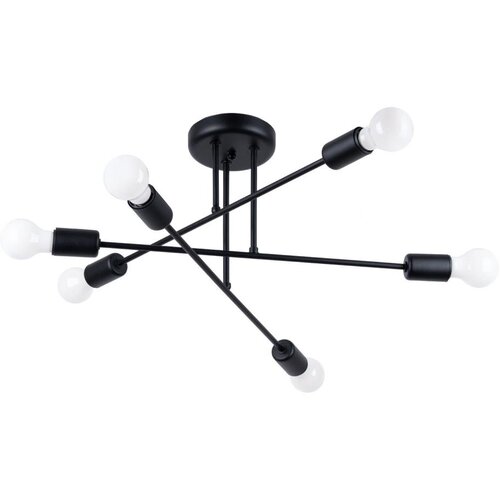 Sollux SL.1453 - Luster na &scaron;ipci NORAH 6xE27/15W/230V crna Cene