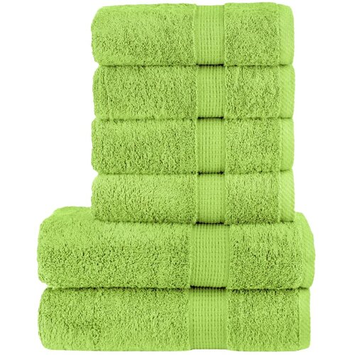  6-dijelni vrhunski set ručnika SOLUND zelena boja jabuke 600gsm Cijene