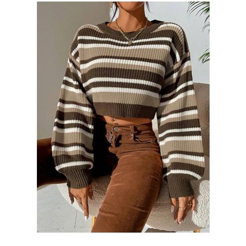 Dewberry 46157 Knit Crop Womens Sweater-VISION Slike