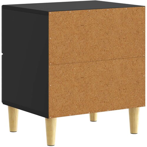  Noćni ormarić 2 pcs Crna 43 x 34,5 x 48 cm Konstruirano drvo Slike