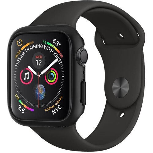 Spigen thin fit etui za apple watch 4/5/6/SE 44MM black case, (21969583) Cene