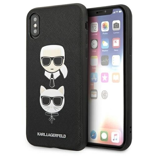 Karl Lagerfeld SAFFIANO KARL&CHOUPETTE HEAD ETUI ZA IPHONE X/XS ČRNA, (21897032) Cene