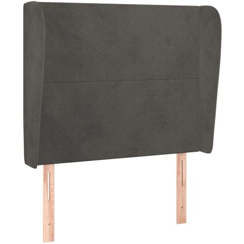  Uzglavlje s u&amp;scaron;ima tamnosivo 93x23x118/128 cm bar&amp;scaron;unasti Slike